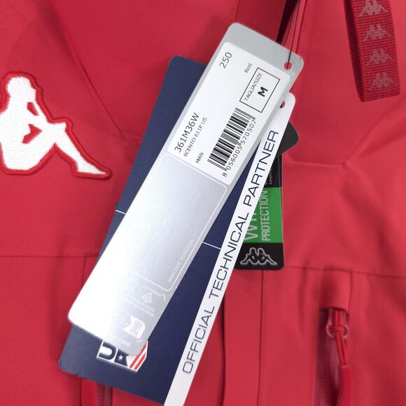 Kappa 6Cento 611P Ski Snowboard USA Jacket Red Mens Medium Hooded Pockets NWT - Picture 4 of 9